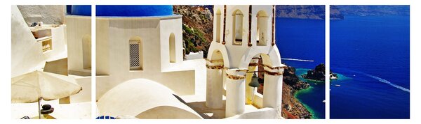 Obraz - Santorini, Grecja (170x50 cm)