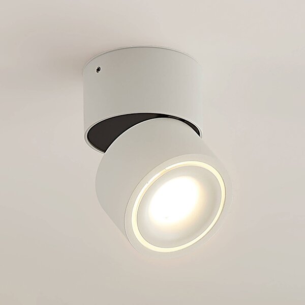 Arcchio Reflektor sufitowy LED Rotari, biały, 1-punktowa, 681 lm Rotari Arcchio, możliwość ściemniania, biały / opal, przedpokój, aluminium, nowoczesny
