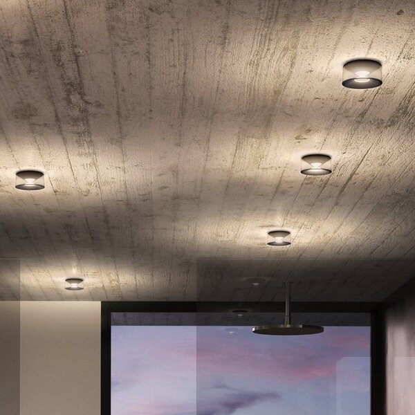 Ribag Lampa sufitowa LED Vior, możliwość ściemniania, biały / opal, salon / jadalnia, aluminium, nowoczesny