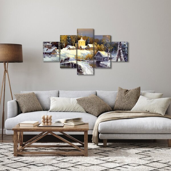 Obraz - Zimowe miasteczko (125x70 cm)