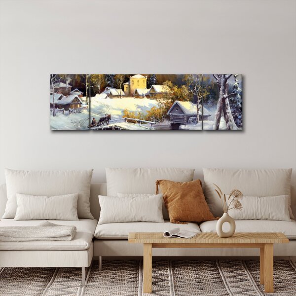 Obraz - Zimowe miasteczko (170x50 cm)