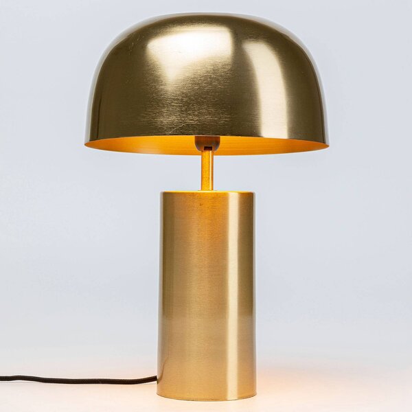 KARE Lampa stołowa design Loungy Gold, mosiężny / złoty, salon / jadalnia, metal, design