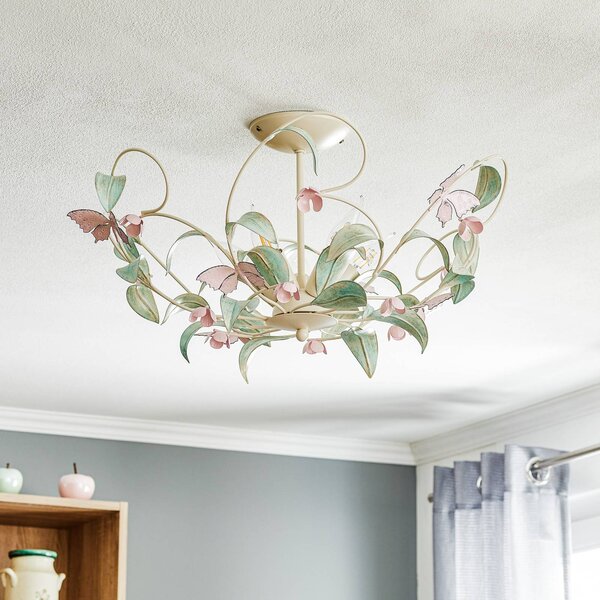 Lampa sufitowa Butterfly Luminex, możliwość ściemniania, salon / jadalnia, stal szlachetna, florentyński