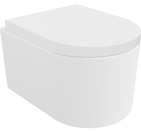 Mexen Sofia miska wc Rimless z deską wolnoopadającą twarda, duroplast, biała połysk - 30540200