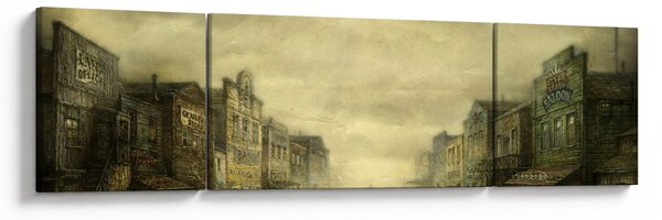 Obraz westernowego miasteczka (170x50 cm)