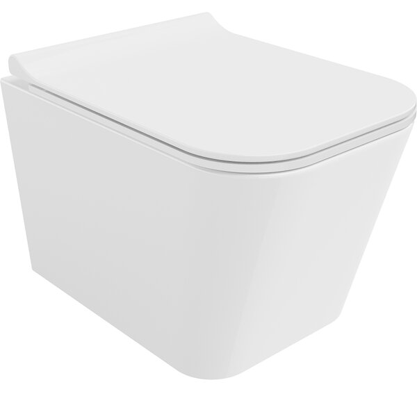Mexen Teo miska wc Rimless z deską wolnoopadającą slim, duroplast, biała połysk - 30850700