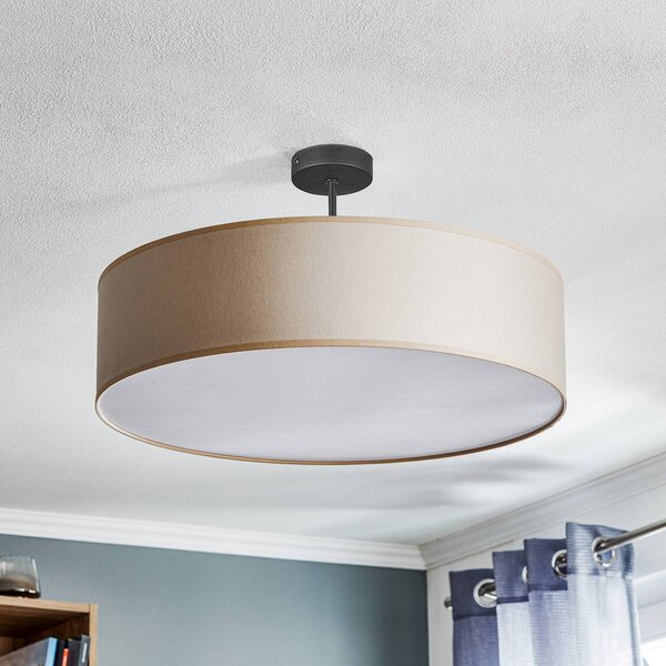 Lampa sufitowa Rondo TK Lighting, możliwość ściemniania, kremowy / amber, sypialnia, tkanina / materiał / jedwab, nowoczesny