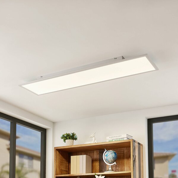 Lampa sufitowa LED Quais Lindby, biały / opal, kuchnia, aluminium, nowoczesny