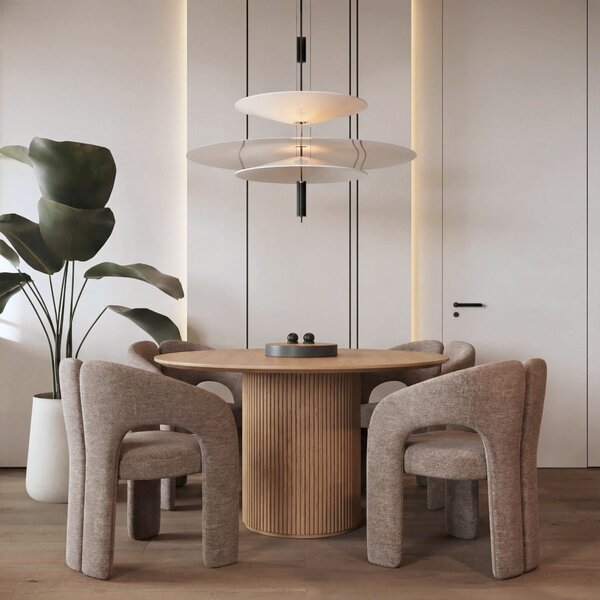 MebleMWM Stół okrągły 120cm YY6700 dąb natural