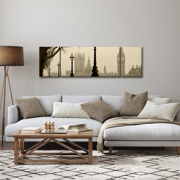 Obraz - Londyn we mgle, Anglia (170x50 cm)