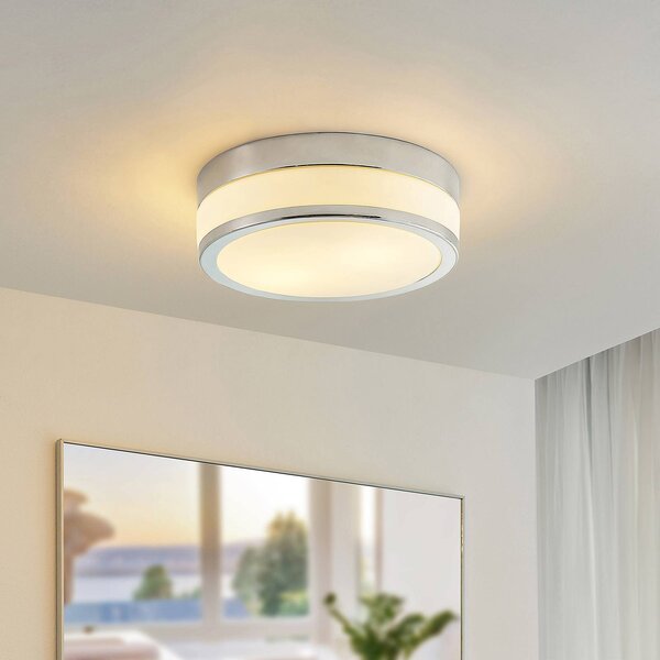 Lampa sufitowa Flavi Lindby, możliwość ściemniania, chromowy / srebrny, łazienka, szkło, nowoczesny