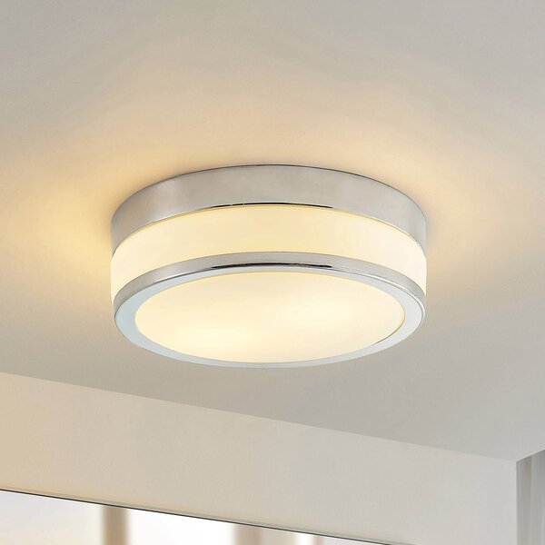 Lampa sufitowa Flavi Lindby, możliwość ściemniania, chromowy / srebrny, łazienka, szkło, nowoczesny