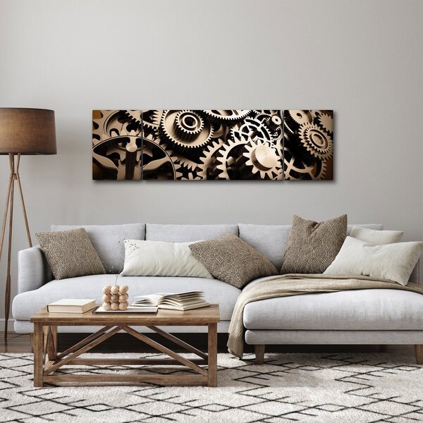 Obraz - Części zegara (170x50 cm)