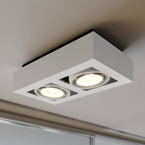 Lampa sufitowa Ronka Arcchio, możliwość ściemniania, biały / opal, salon / jadalnia, aluminium, nowoczesny