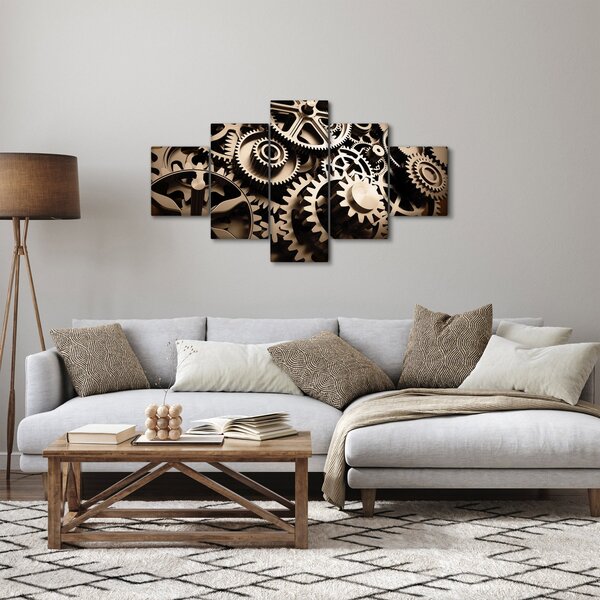 Obraz - Części zegara (125x70 cm)