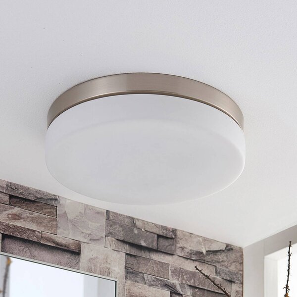 Lampa sufitowa Amilia Lindby, możliwość ściemniania, łazienka, szkło, nowoczesny