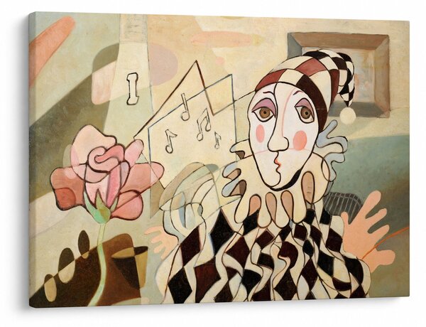 Obraz - Kubizm - harlequin and rose (70x50 cm)