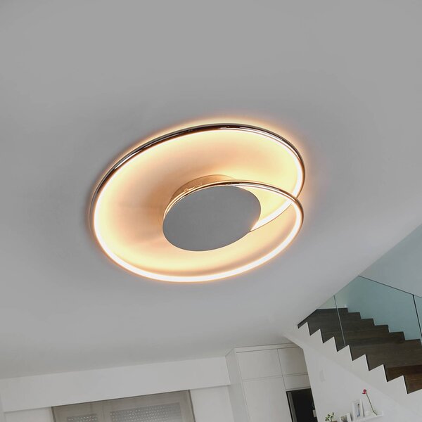 Lampa sufitowa LED Joline Lindby, chromowy / srebrny, salon / jadalnia, metal, nowoczesny