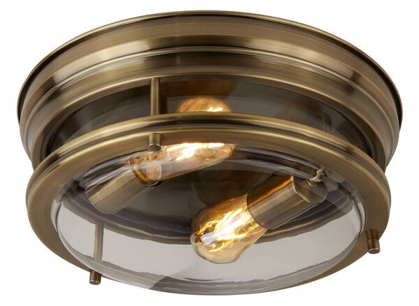 Searchlight Lampa sufitowa Edinburgh, możliwość ściemniania, brązowy / mosiężny, salon / jadalnia, metal