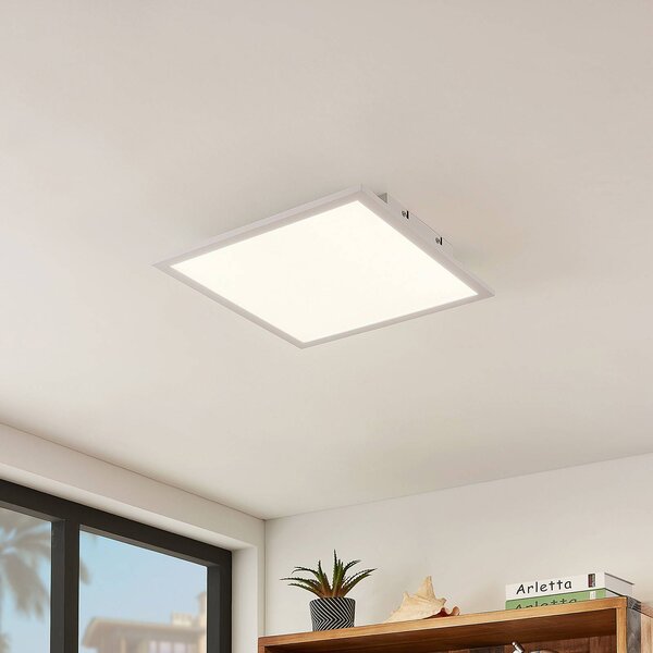 Lampa sufitowa LED Quais Lindby, biały / opal, kuchnia, aluminium, nowoczesny