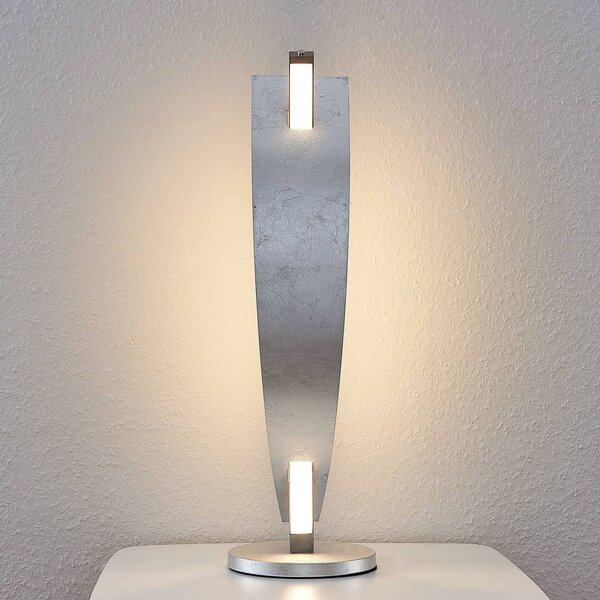 Lampa stołowa LED Marija Lucande, możliwość ściemniania, chromowy / srebrny, salon / jadalnia, metal, nowoczesny
