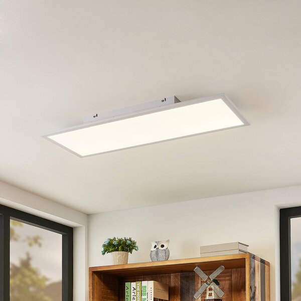 Lampa sufitowa LED Quais Lindby, biały / opal, kuchnia, aluminium, nowoczesny