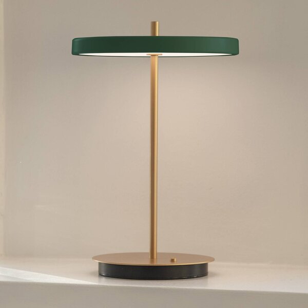 UMAGE Lampa stołowa LED Asteria Move, możliwość ściemniania, mosiężny / złoty, salon / jadalnia, metal, design