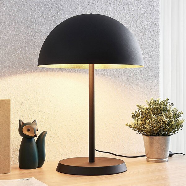 Lampa stołowa Idalene Lindby, czarny, salon / jadalnia, metal, nowoczesny