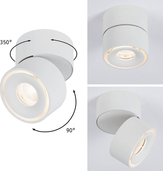 Paulmann Spircle oprawa natynkowa downlight biała, biały / opal, salon / jadalnia, aluminium, nowoczesny