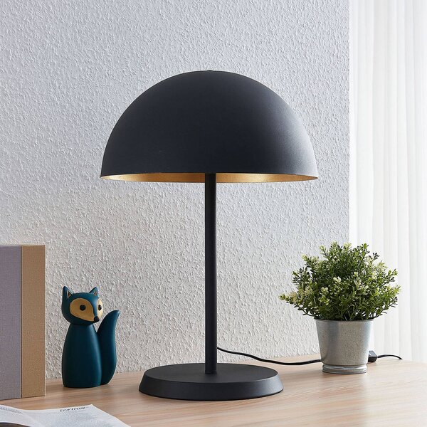 Lampa stołowa Idalene Lindby, czarny, salon / jadalnia, metal, nowoczesny