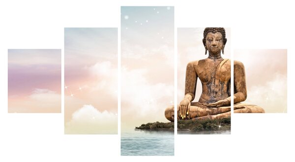 Obraz - Budda nadzorujący ziemię (125x70 cm)