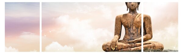 Obraz - Budda nadzorujący ziemię (170x50 cm)