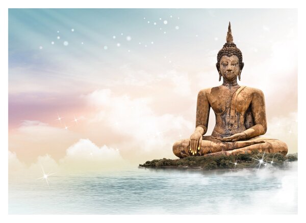 Obraz - Budda nadzorujący ziemię (70x50 cm)