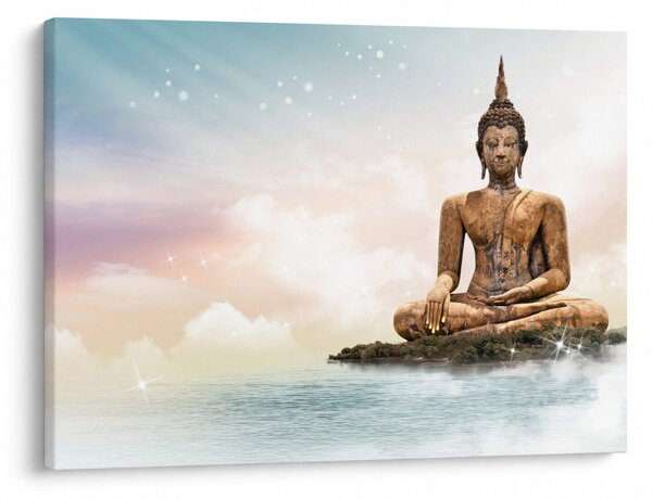 Obraz - Budda nadzorujący ziemię (70x50 cm)