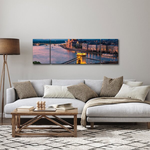 Obraz - Panorama miasta, Budapeszt, Węgry (170x50 cm)