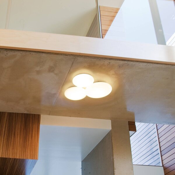Vibia Lampa sufitowa designerska PUCK, możliwość ściemniania, biały / opal, salon / jadalnia, szkło, design