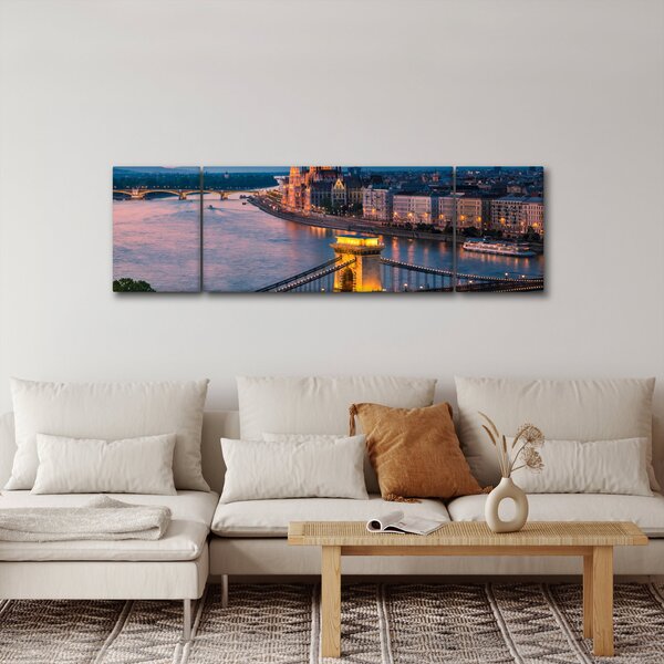 Obraz - Panorama miasta, Budapeszt, Węgry (170x50 cm)