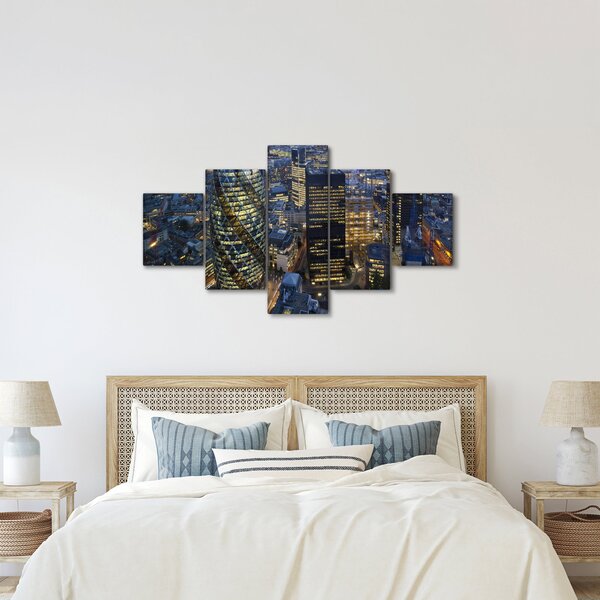 Obraz - Wieczorna panorama Londynu (125x70 cm)