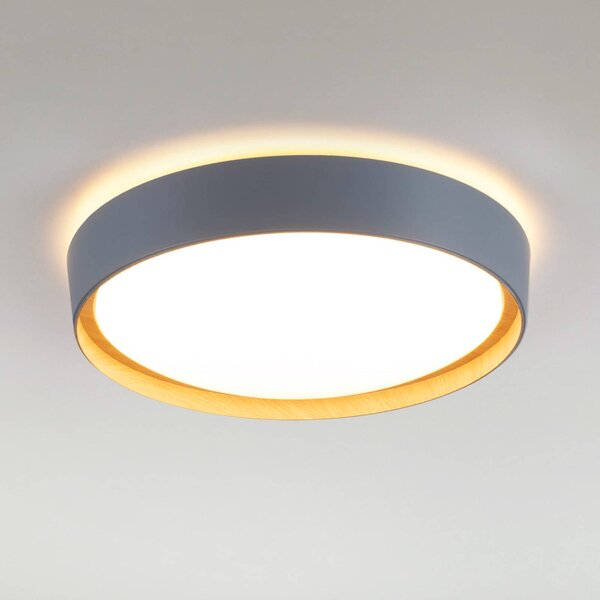 JUST LIGHT. GmbH Lampa sufitowa LED Emilia, możliwość ściemniania, aluminiowy / szary / cynkowy, salon / jadalnia, metal, nowoczesny