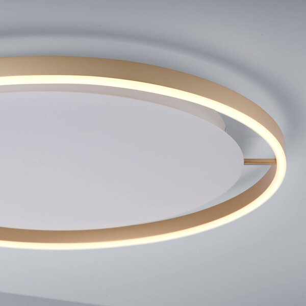 JUST LIGHT. GmbH Lampa sufitowa LED Ritus, możliwość ściemniania, brązowy / mosiężny, salon / jadalnia, aluminium, nowoczesny