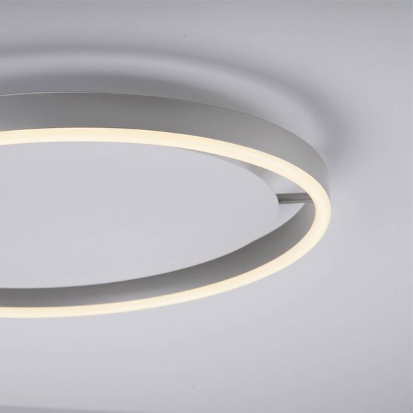 JUST LIGHT. GmbH Lampa sufitowa LED Ritus, możliwość ściemniania, aluminiowy / szary / cynkowy, salon / jadalnia, aluminium, nowoczesny