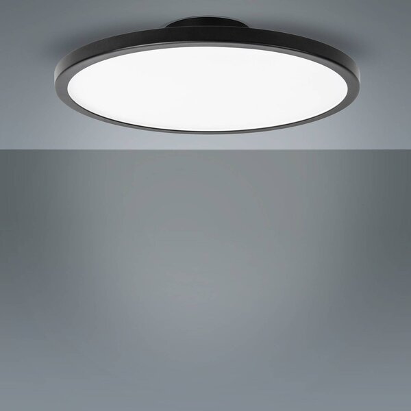LIGHTME Lampa sufitowa Aqua, czarny, łazienka, aluminium, nowoczesny