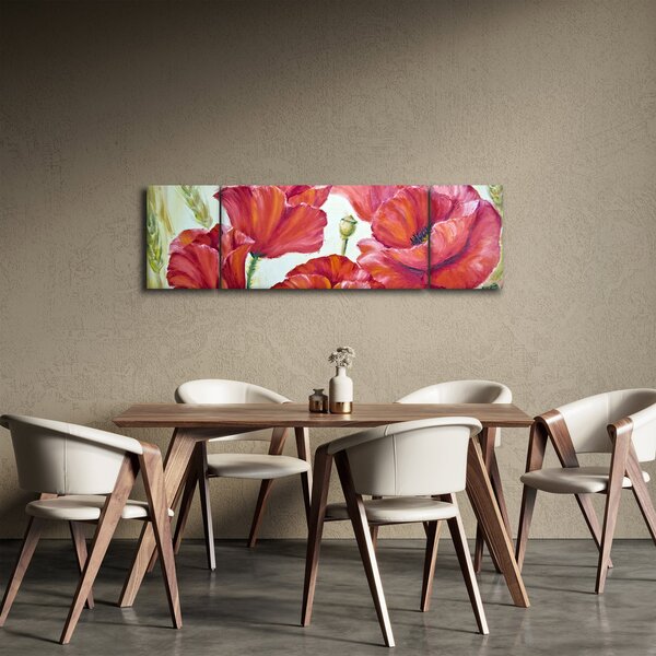 Obraz - Kwiaty maku (170x50 cm)