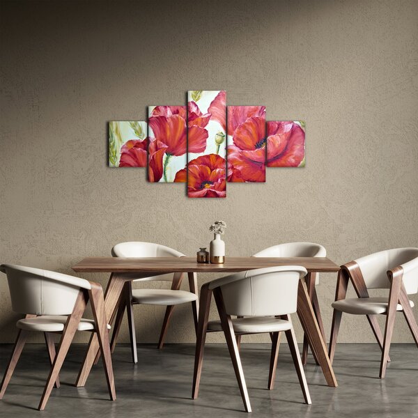 Obraz - Kwiaty maku (125x70 cm)