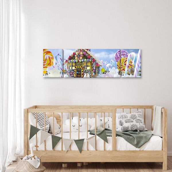 Obraz - Chatka z piernika (170x50 cm)