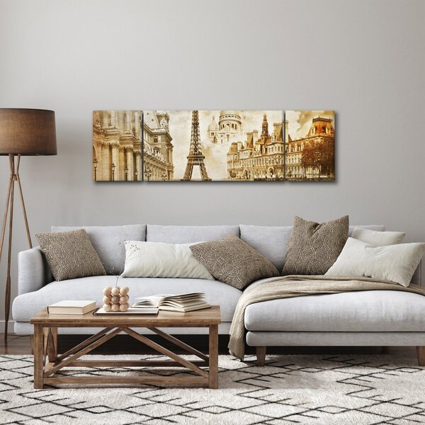 Obraz - Zabytki Paryża (170x50 cm)