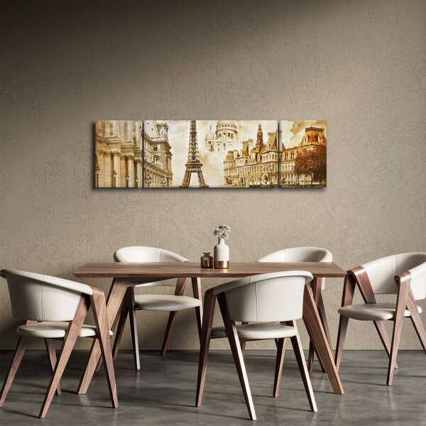Obraz - Zabytki Paryża (170x50 cm)