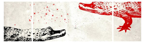 Obraz - Krokodyle (170x50 cm)