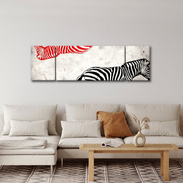 Obraz - Zebry (170x50 cm)