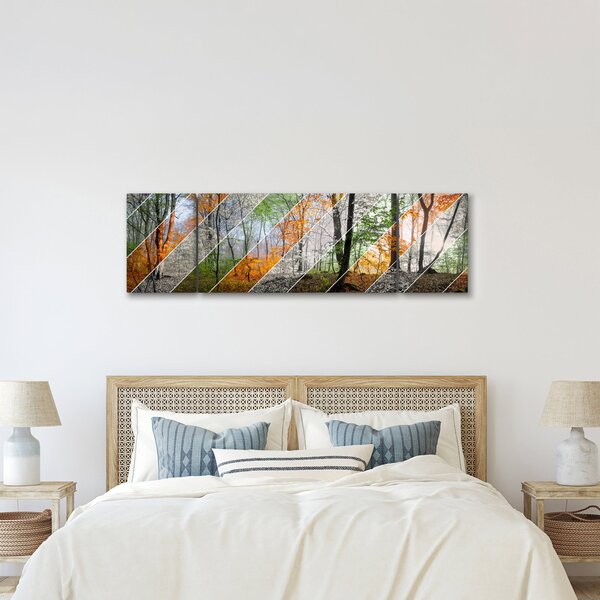 Obraz - Zmieniające się pory roku (170x50 cm)